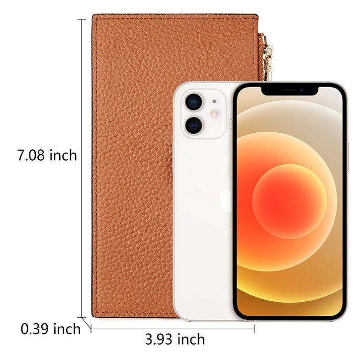 BOSTANTEN Leather Wallets for Women RFID Blocking Slim Bofild Purse Card Holder with Zipper Pocket