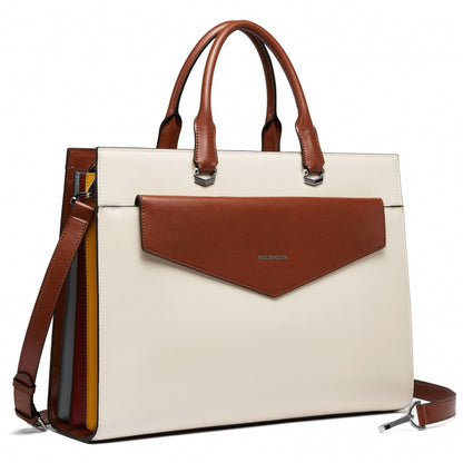 BOSTANTEN Briefcase for Women Laptop Tote 15.6 Inch Genuine Leather Handbag Work Bag