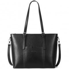 BOSTANTEN Women Leather Laptop Shoulder Handbag Vintage Briefcase 15.6" Computer Work Tote Bag