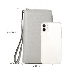 BOSTANTEN Leather Wallets for Women RFID Blocking Zip Around Credit Card Holder Phone Clutch