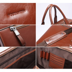 BOSTANTEN Women Genuine Leather Briefcase Tote Business Vintage Handbag 15.6" Laptop Shoulder Bag Black