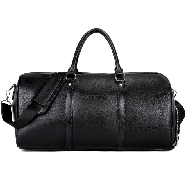 Leather Travel Bag Men's Gym Duffel Bag Overnight Bag 