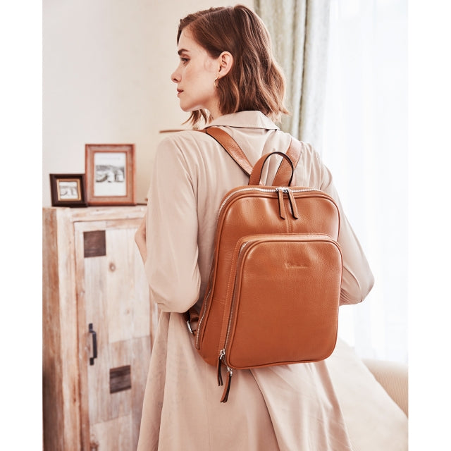 Tan Leather Backpack - Buy Tan Leather Backpack online in India