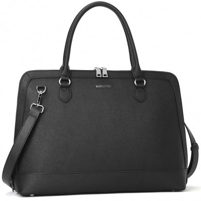 BOSTANTEN Briefcase for Women Leather Laptop Case Work Shoulder Bags Crossbody Handbags