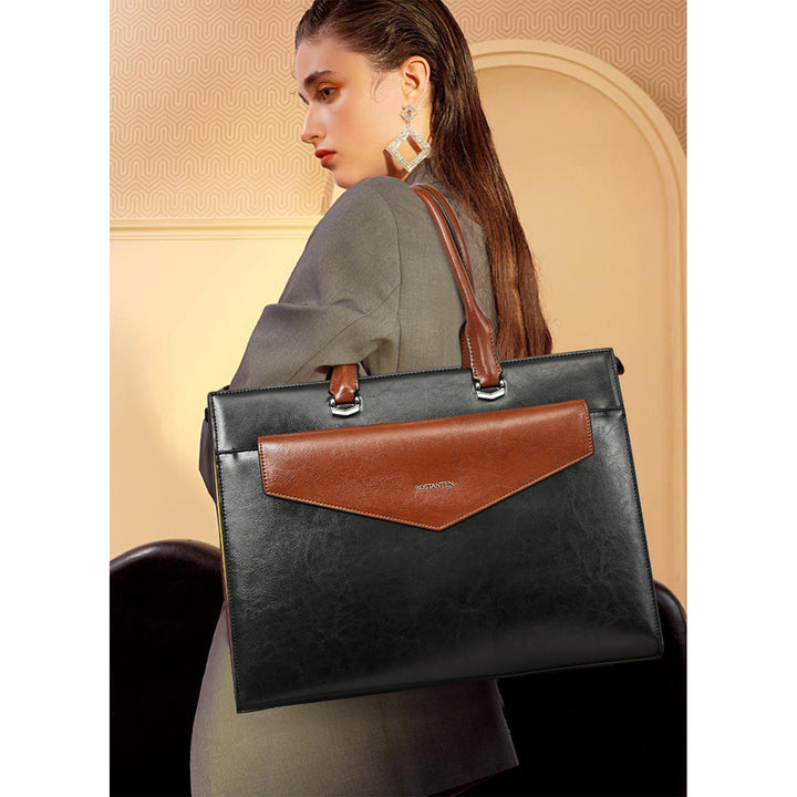 Womens leather laptop hot sale tote bag