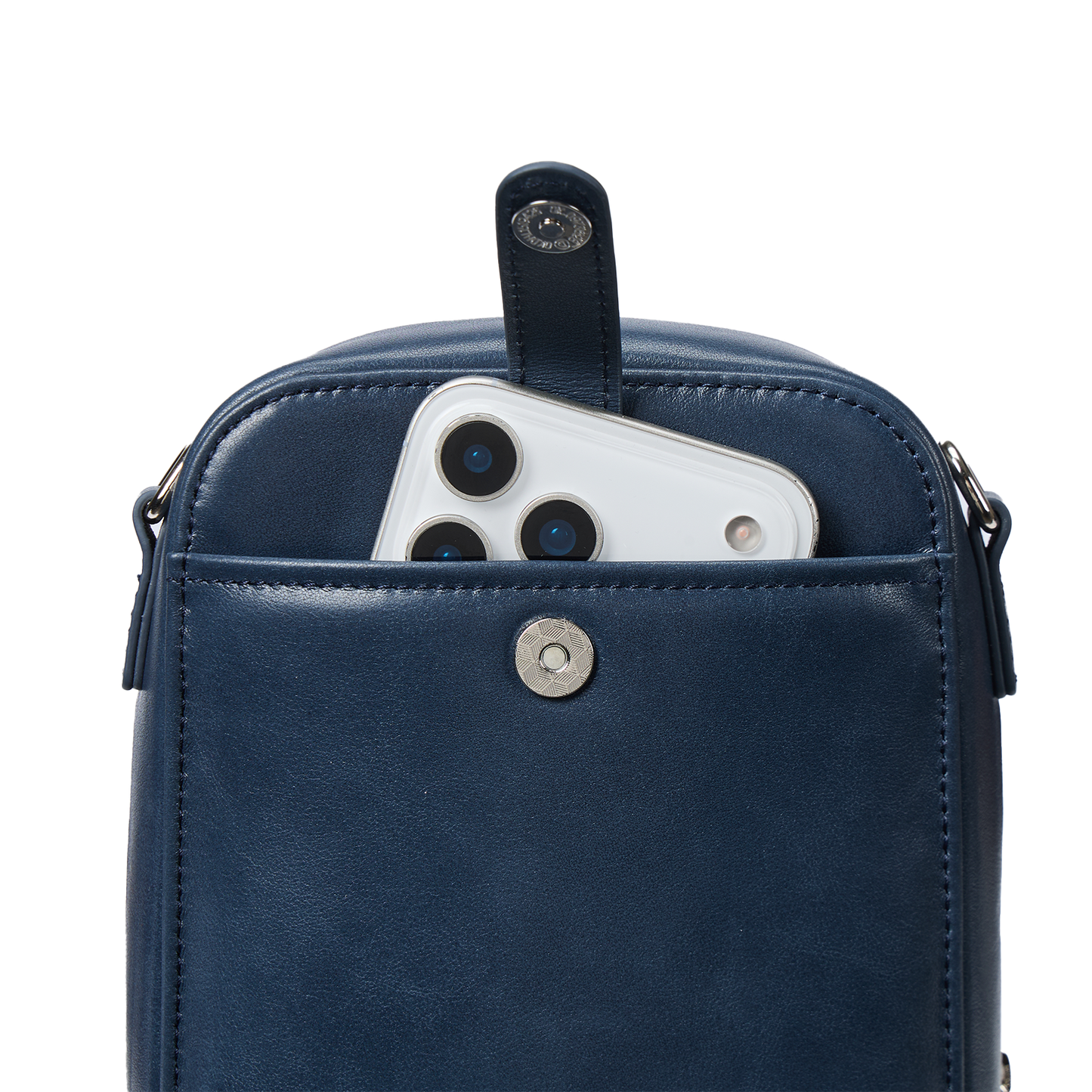Nevin Vegetable-Tanned Genuine Leather Crossbody Phone Bag
