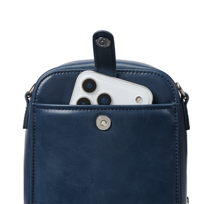 Nevin Vegetable-Tanned Genuine Leather Crossbody Phone Bag