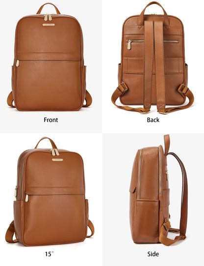 Laptop Backpack for Women - Premium Leather
