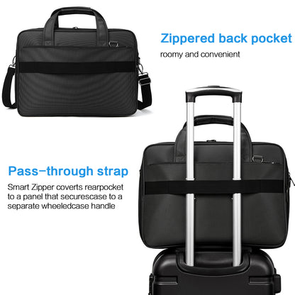 BOSTANTEN Briefcases for Men 17 inch Laptop Bag for Men Messenger Bag Computer Bags Expandable Business Office Work Bag