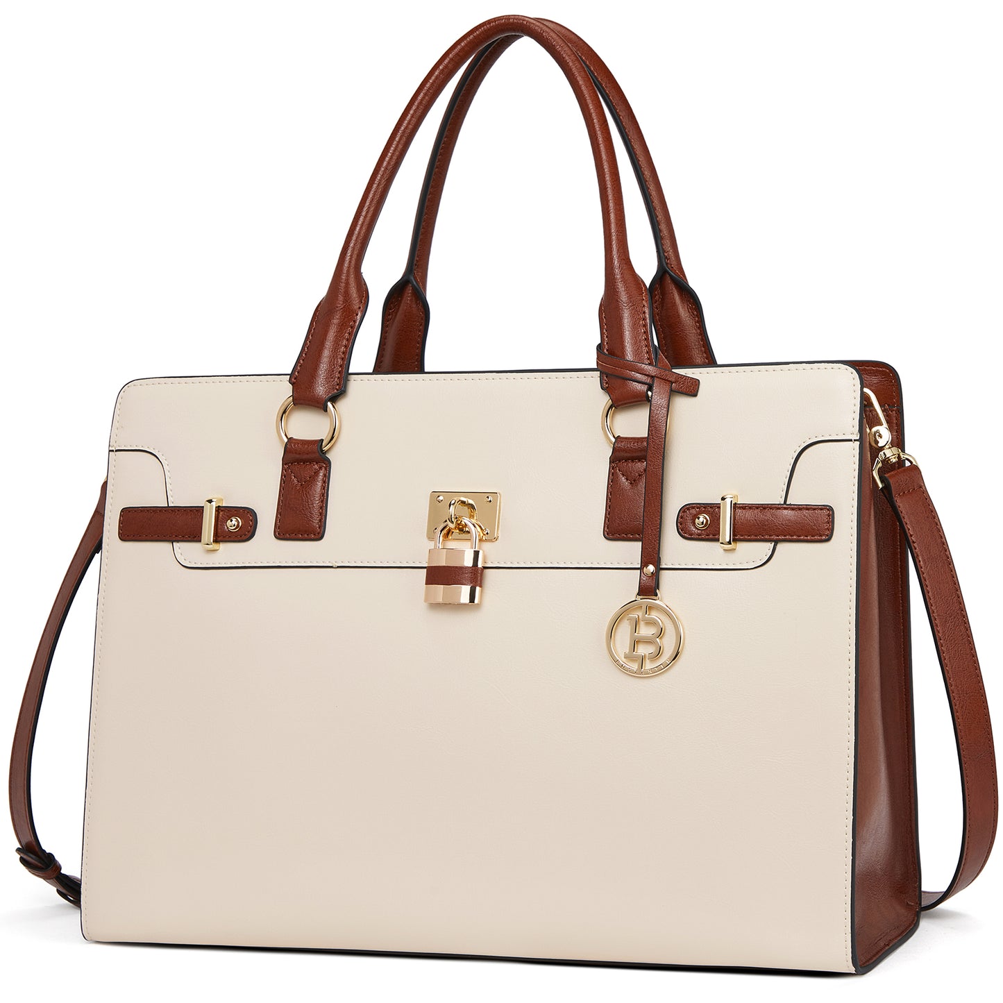 BOSTANTEN Briefcase for Women 15.6 inch Leather Laptop Bag Vintage Slim Lawyer Business Bag Stylish Work Purse