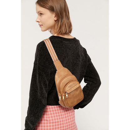 BOSTANTEN Small Sling Bag for Women Leather Crossbody Bags Fanny Pack Chest Bag for Travel