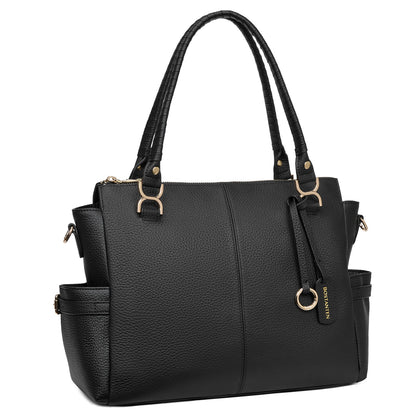 Nevin Genuine Pebbled Leather Everyday Carryall Tote