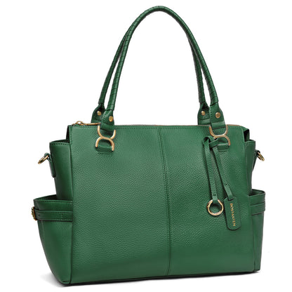 Nevin Genuine Pebbled Leather Everyday Carryall Tote
