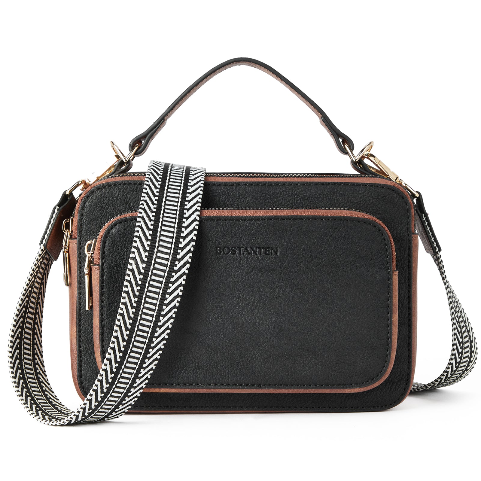 Guitar Strap Crossbody Bag Vegan Leather Bag With Interchangeable