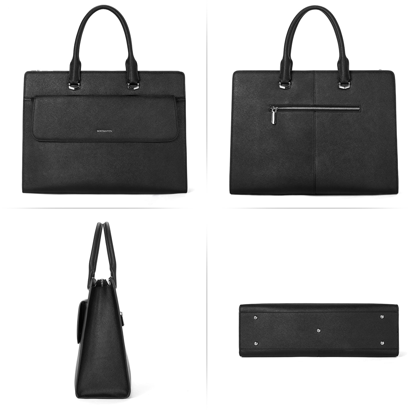 BOSTANTEN Briefcase for Women Leather Laptop Bag 15.6 inch Business Executive Work Bag Messenger Shoulder Bag for Office Lady