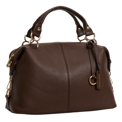 Nevin Genuine Leather Boston Handbag