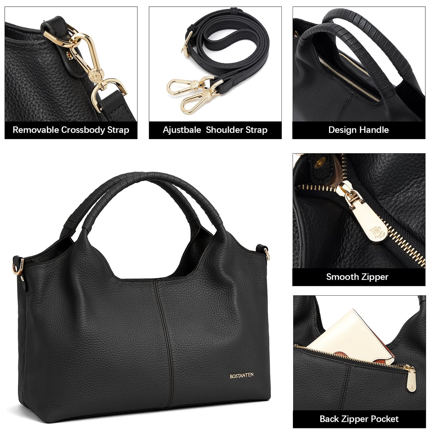 Nevin Genuine Leather Satchel Hobo Top Handle Tote Handbags