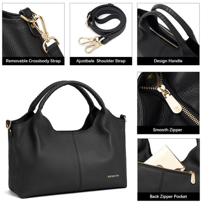 Nevin Genuine Leather Satchel Hobo Top Handle Tote Handbags