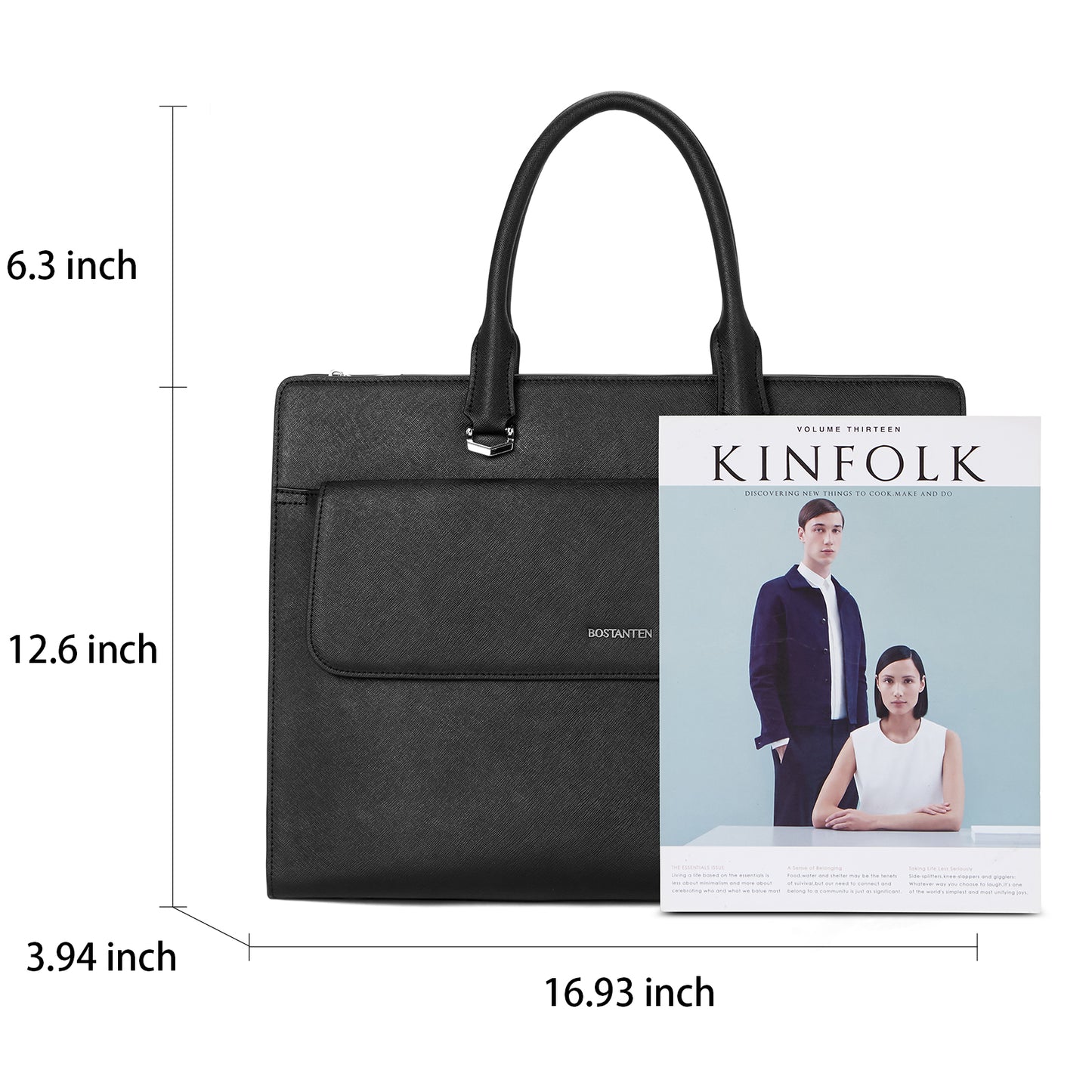 BOSTANTEN Briefcase for Women Leather Laptop Bag 15.6 inch Business Executive Work Bag Messenger Shoulder Bag for Office Lady