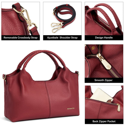 Nevin Genuine Leather Satchel Hobo Top Handle Tote Handbags