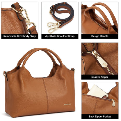 Nevin Genuine Leather Satchel Hobo Top Handle Tote Handbags