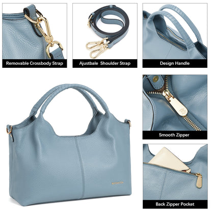 Nevin Genuine Leather Satchel Hobo Top Handle Tote Handbags