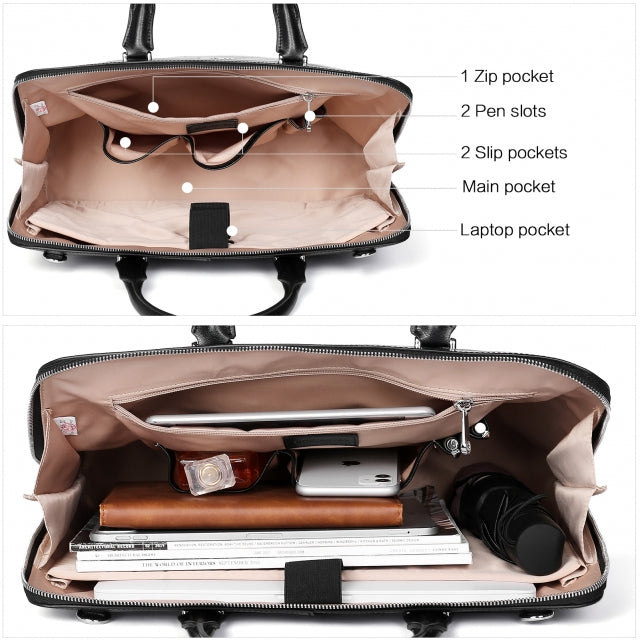 BOSTANTEN Briefcase for Women Leather Laptop Bag Business Work Tote Stylish