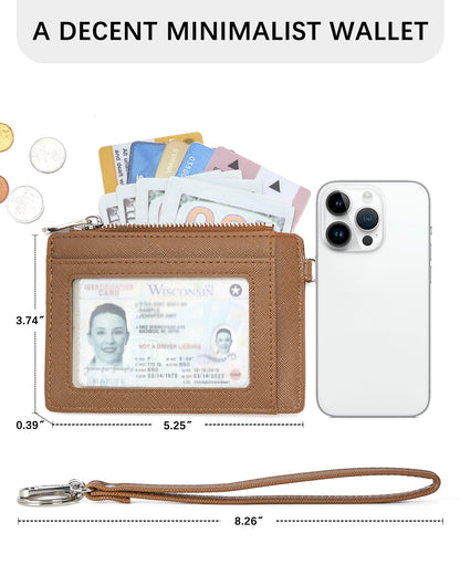 BOSTANTEN Small Wallet For Women RFID Leather Credit Card Holder Slim Wristlet Keychain Wallet With Zipper Pocket
