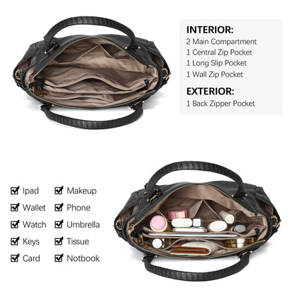 Nevin Genuine Pebbled Leather Everyday Carryall Tote