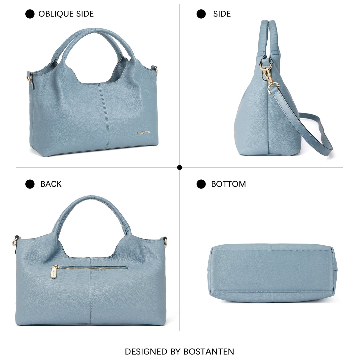 Nevin Genuine Leather Satchel Hobo Top Handle Tote Handbags