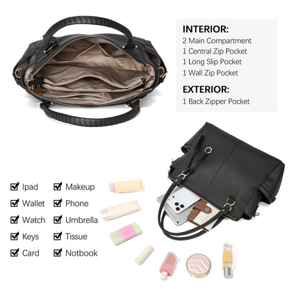 Nevin Genuine Pebbled Leather Everyday Carryall Tote