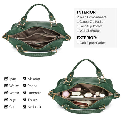 Nevin Genuine Leather Boston Handbag