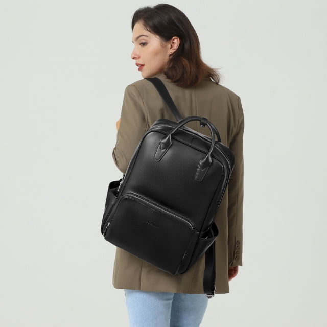 Leather backpack 15 inch laptop best sale