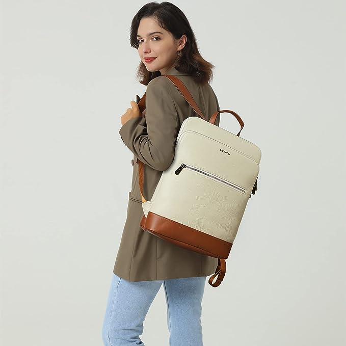 bostanten leather casual backpack BOSTANTEN Laptop Backpack Purse for Women Genuine Leather Travel Backp – Bostanten official
