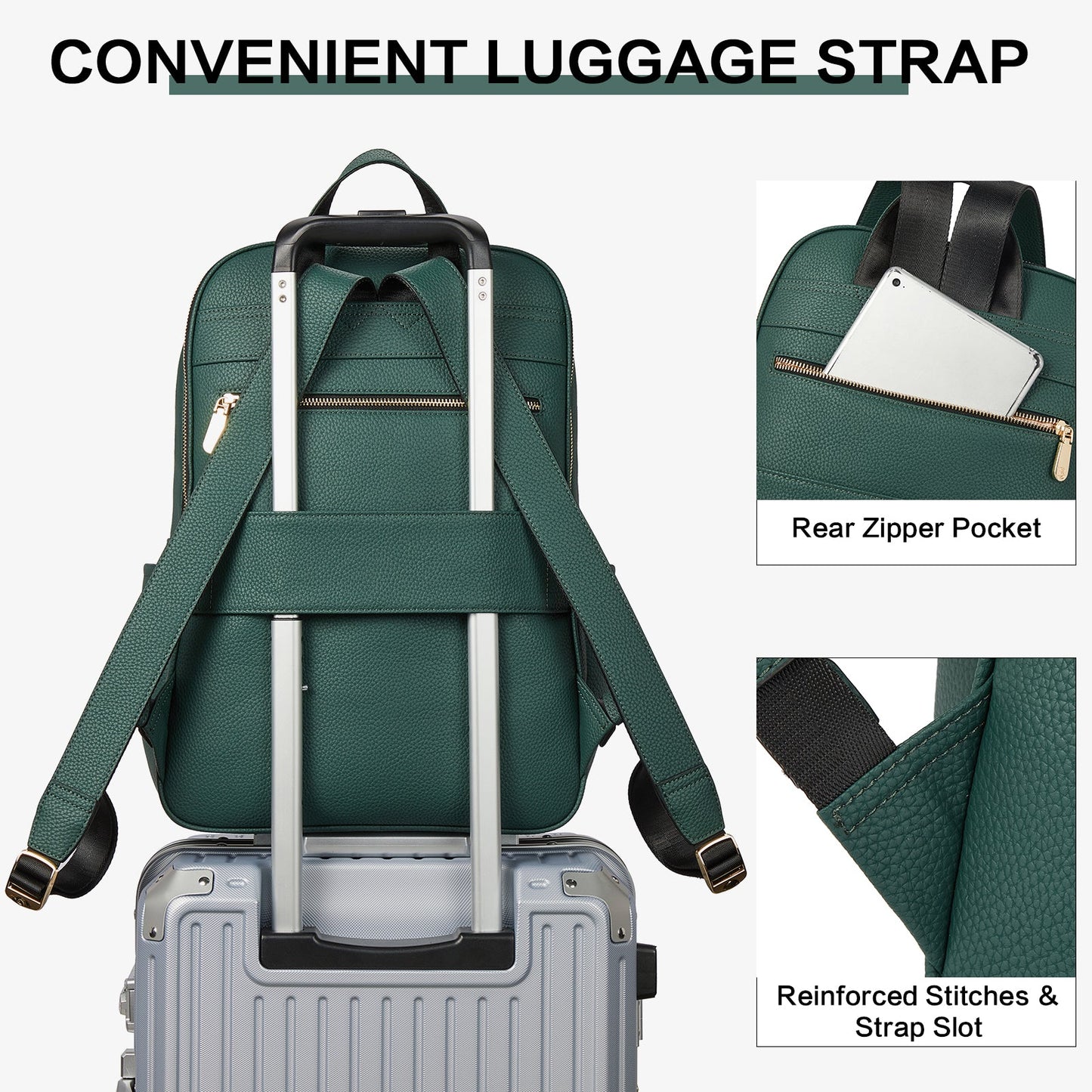 Laptop Backpack for Women - Premium Leather