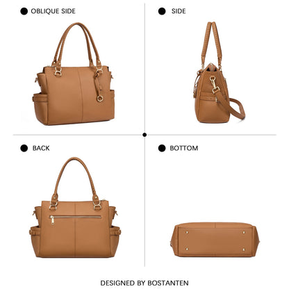 Nevin Genuine Pebbled Leather Everyday Carryall Tote
