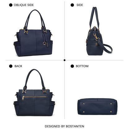 Nevin Genuine Pebbled Leather Everyday Carryall Tote