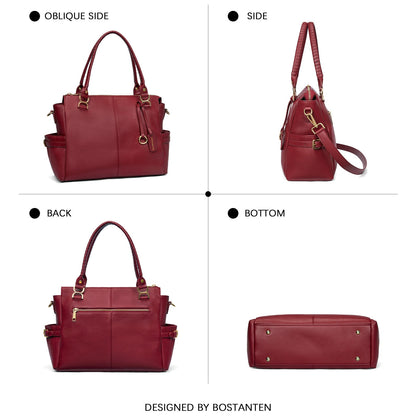 Nevin Genuine Pebbled Leather Everyday Carryall Tote