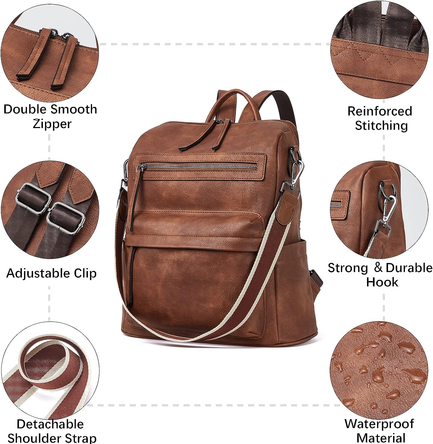ZOCILOR Women's Fashion Backpack Purse Multipurpose Design Convertible  Satchel Handbags Shoulder Bag Travel bag, Red, ONE_SIZE, Fashion :  Amazon.in: Fashion