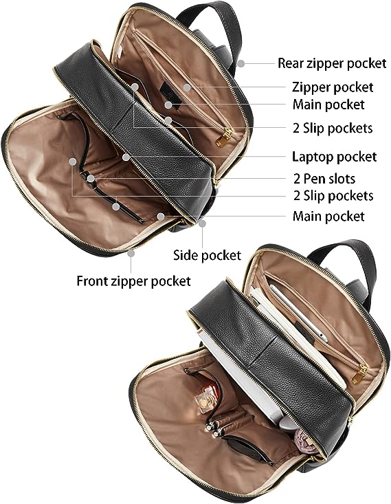 BOSTANTEN Leather Backpack 15.6 inch Laptop Backpack Vintage Travel Of –  Bostanten official