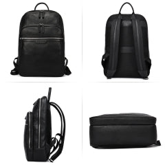 BOSTANTEN Men Leather Backpack 15.6 inch Laptop Backpack Travel College Bag