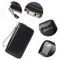 BOSTANTEN Leather Wallets for Women RFID Blocking Zip Around Credit Card Holder Phone Clutch Wristlet