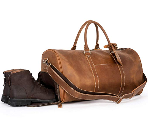 Extra large 2025 leather duffle bag