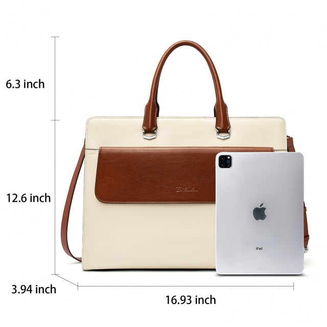 BOSTANTEN Briefcase for Women 15.6 Inch Laptop Shoulder Bag