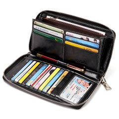 BOSTANTEN Leather Wallets for Women RFID Blocking Zip Around Credit Card Holder Phone Clutch Wristlet