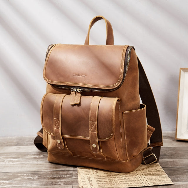 Leather office clearance backpack